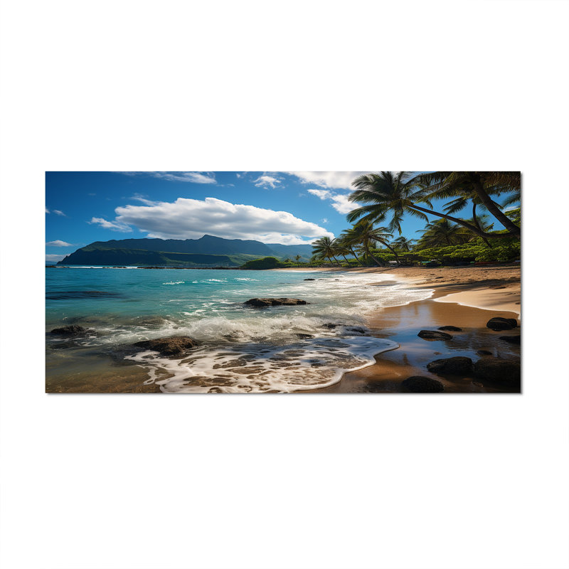 Aloha Tropical Dreamscape II - Maui, impressions encadrées, Toile tendue, H 28 po x l 60 po x P 1,5 po