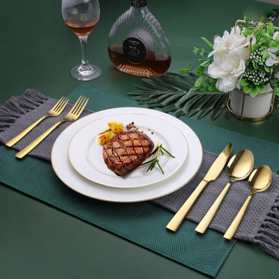 Golden Silverware Set