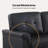 Ashwath Sleeper Sectional Sofa with Reversible Storage Chaise Black Vegan Leather 84 Inches-85110512