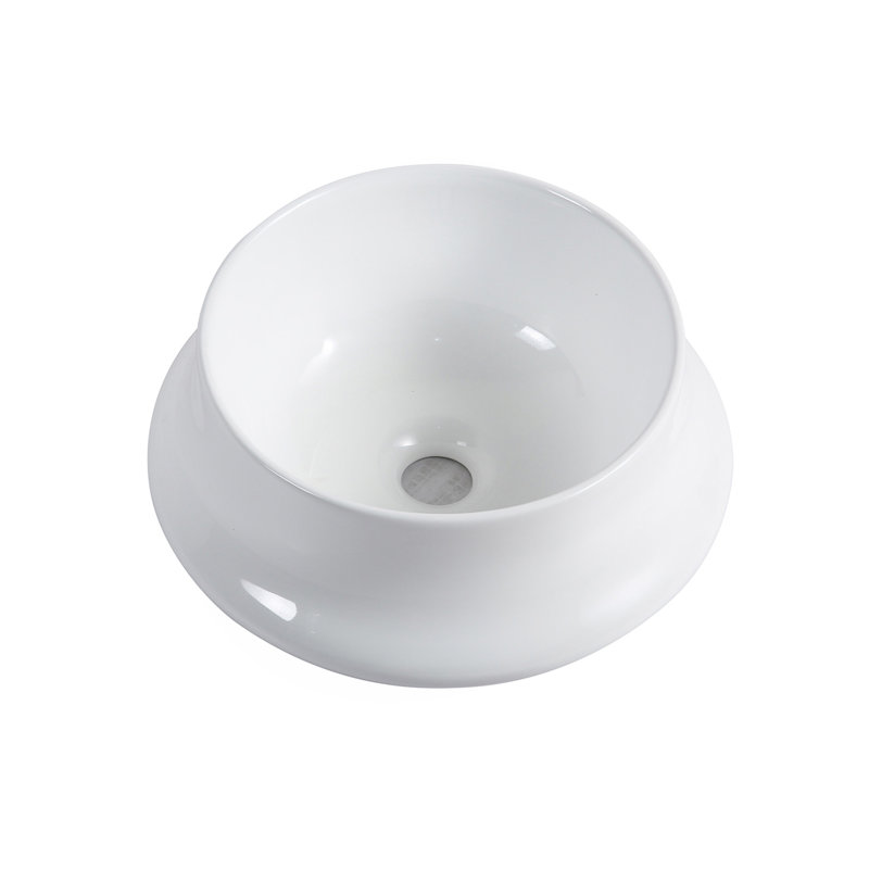 Lavabo de salle de bain vasque en céramique blanche