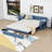 Two Drawers Wooden Daybed with Desk, Shelves and Slats-1575236644-1575237080