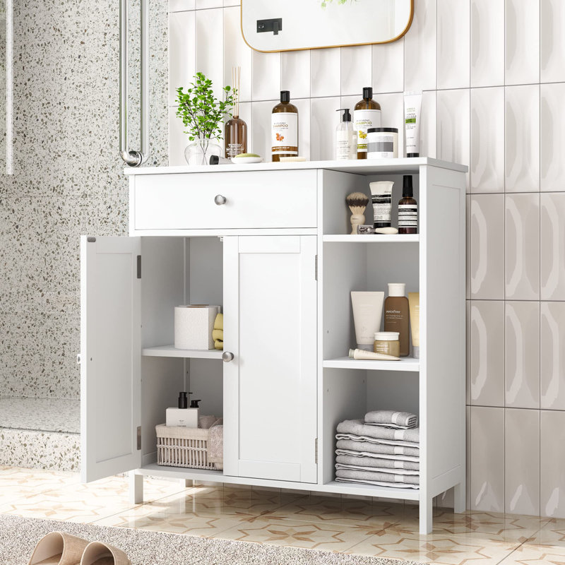 Freestanding Bathroom Cabinet, White