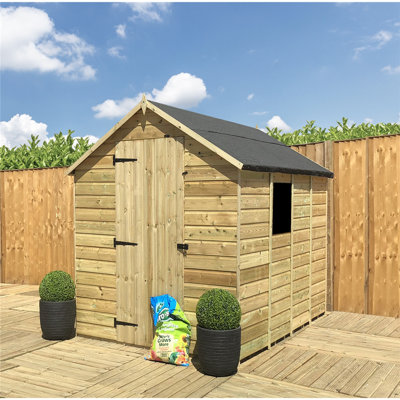 Marlborough 5 ft. W x 7 ft. D Solid Wood Storage Shed