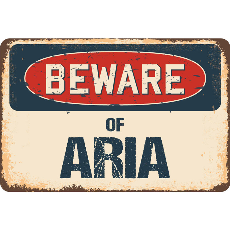 Panneau Aftonshire Beware of Aria, H 6 po x l 9 po x P 0,1 po