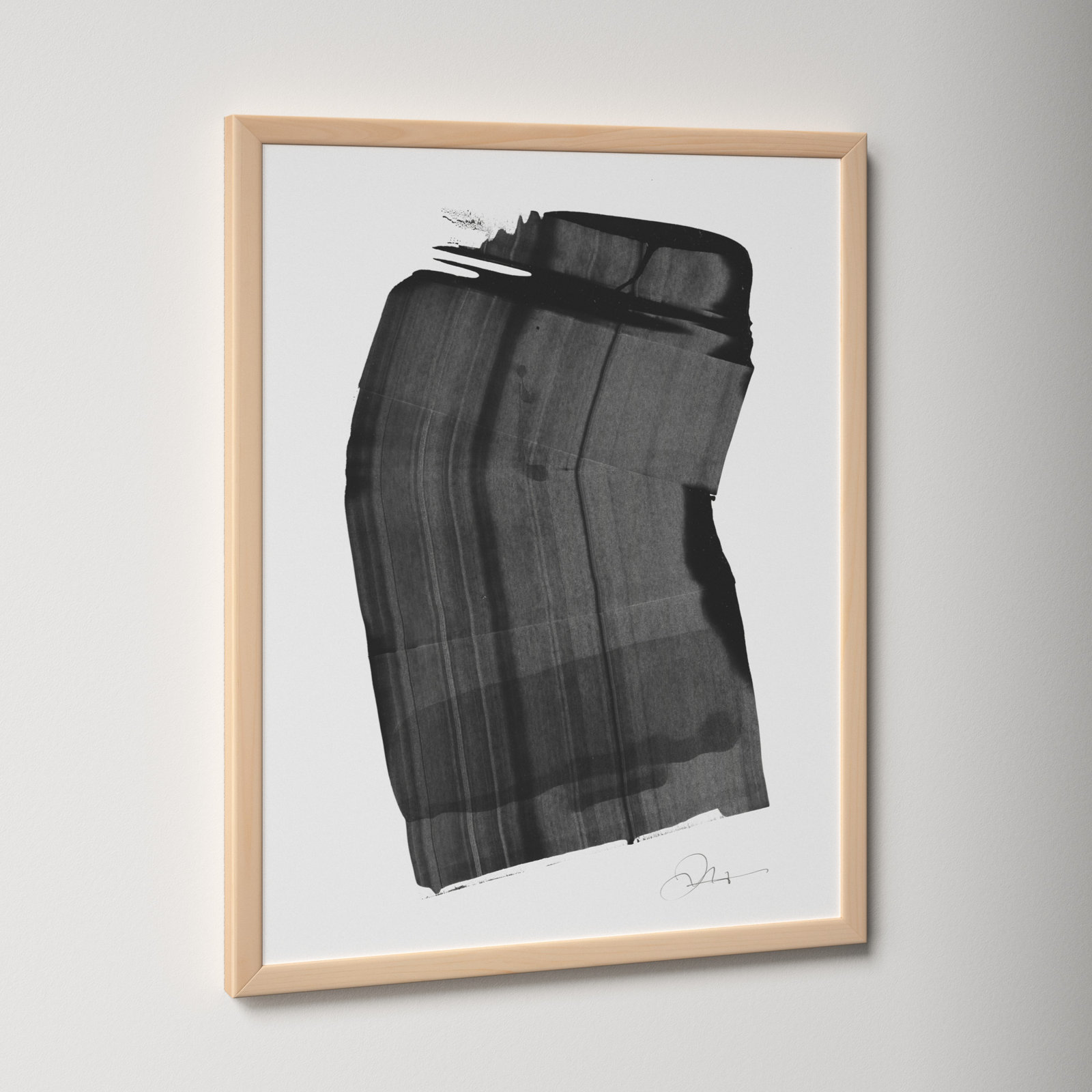 Olivia "Brushstroke 1" Painting, Brown, 30" H x 24" W x 1.25" D