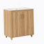 Meuble-lavabo avec lavabo, armoire de salle de bain avec portes et tiroir