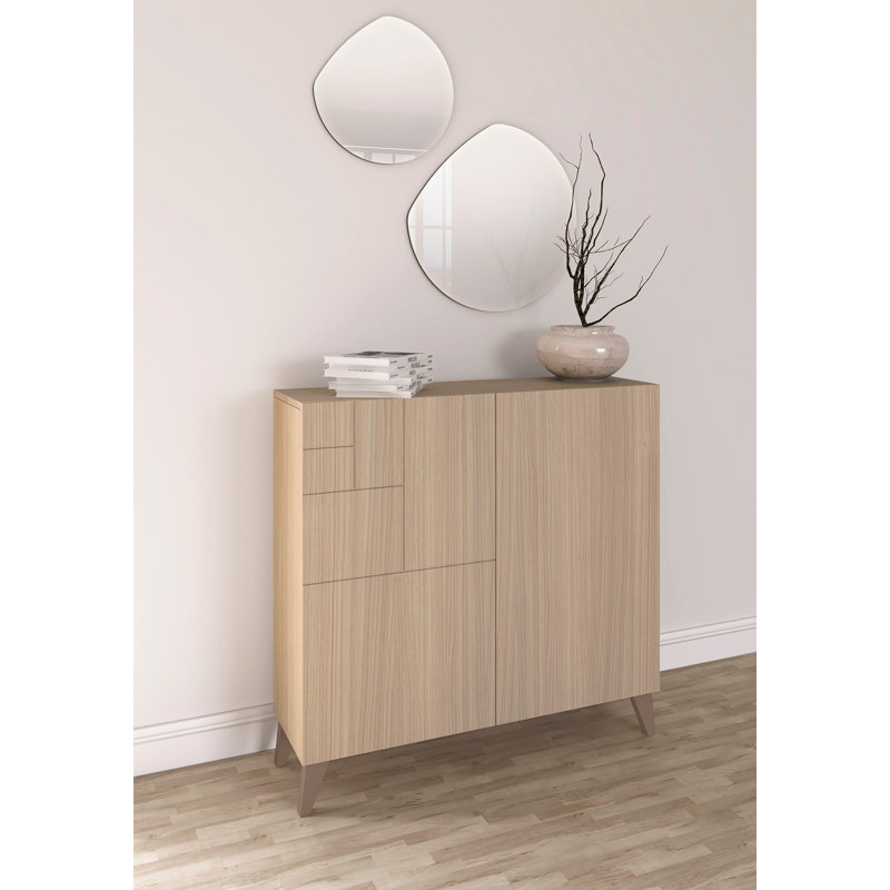 12 Pair Shoe Storage Cabinet, Walnut/Moka