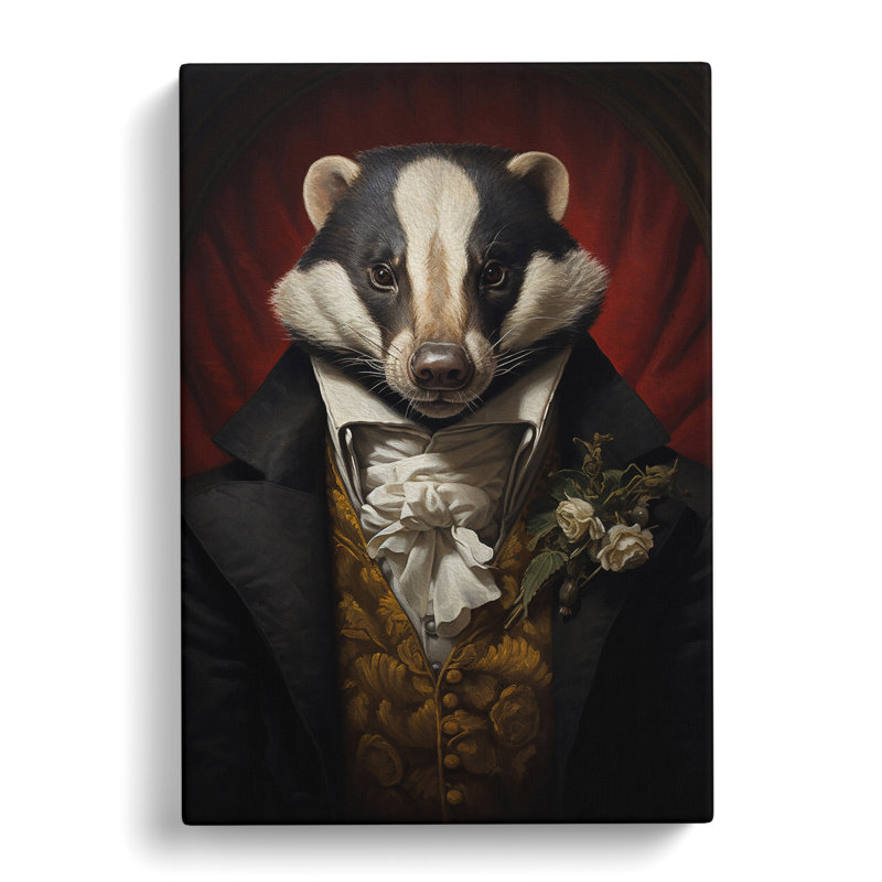 Badger Rococo - No Frame Print, 60cm H x 40cm W x 3cm D