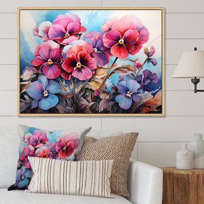 " Pink Pansies Charm In Mountain Scenery "
