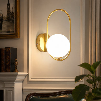 Cendy 1-Light Gold Armed Sconce