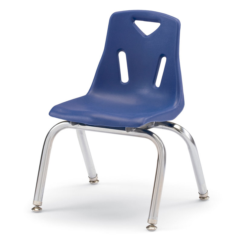 Chaise empilable Berries®, Plaqué chrome, bleu, 12 po
