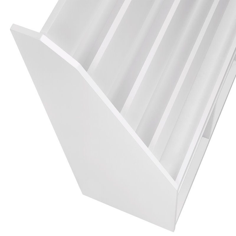 White Adjustable Kids Bookrack with Cubbies
