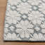 Tapis ivoire / vert en laine tissé à la main Sharene-1870422875