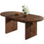 63-Inch Oval Solid Wood Dining Table