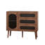 Armoire décorative avec 3 tiroirs et porte, armoire de rangement en bois avec tablettes, buffet de salon, vestibule
