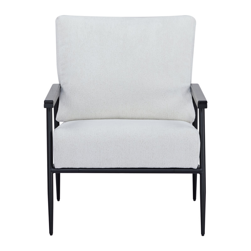 Fauteuil Karionna, 100 % polyester ivoire