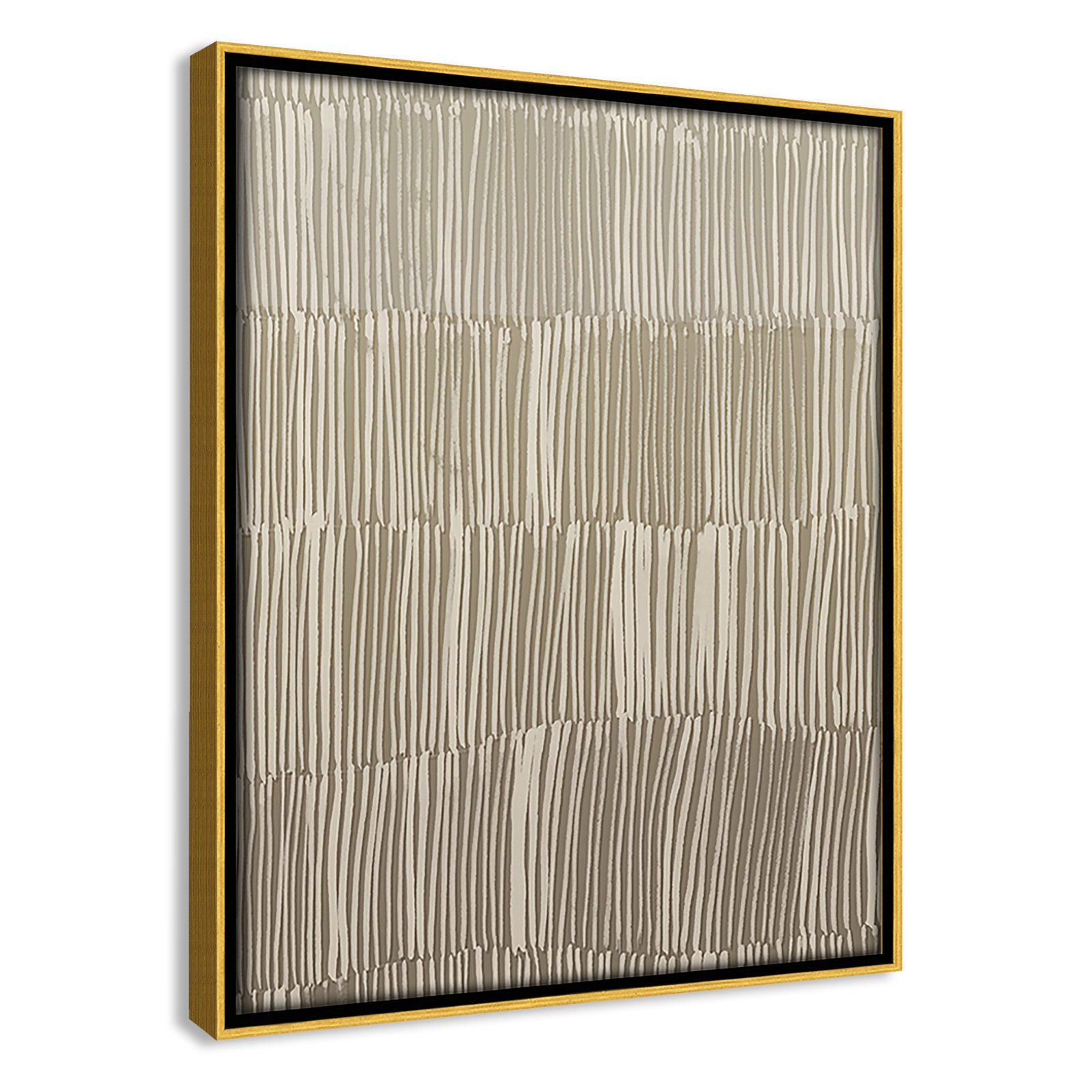 Linear Calm II Print by , 11.5" H x 9.5" W, Gold Floater