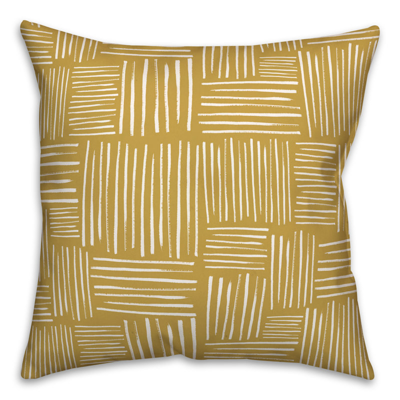 Outdoor Throw Pillow, Yellow, 16" x 16"