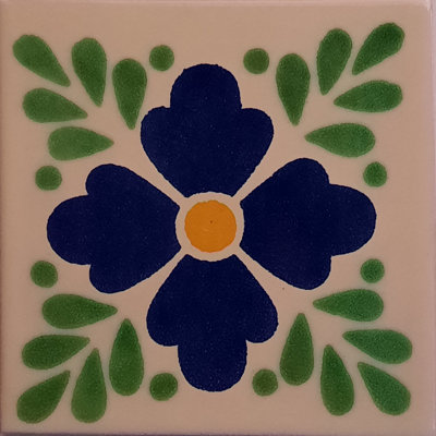 2 "x 2" 36 pièces TalaMex Tlaquepaque carreau d'argile mexicain dosseret fait à la main Talavera mosaïque