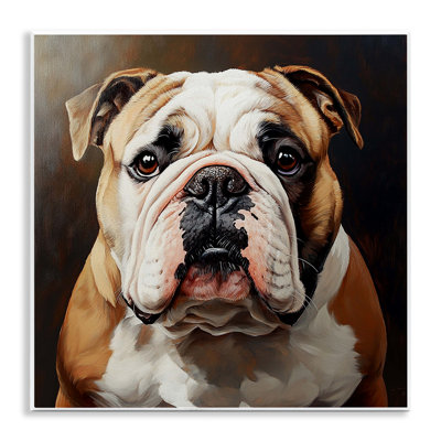 Stoic Bulldog Portrait Wall Plaque, design by Tom Crehan