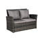 4 pièces de mobilier de jardin extérieur: chaise avec tissu durable et table basse en verre trempé 4: meubles de couleur pour le balcon