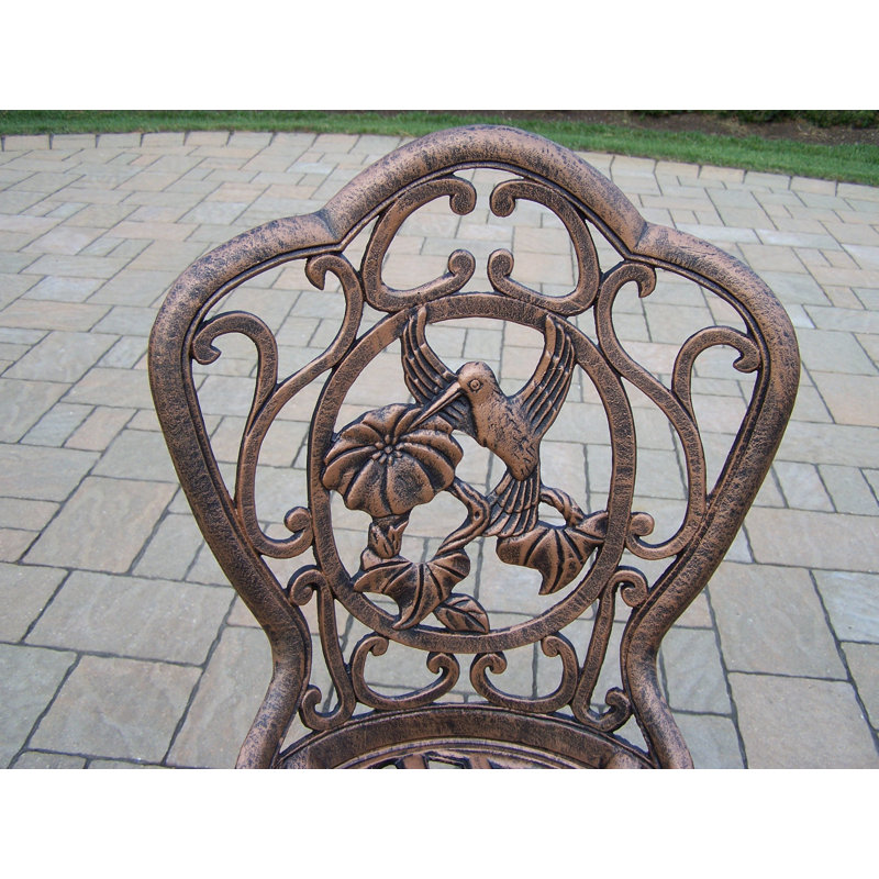 2 - Person Patio Dining Set with Round Table, Antique Bronze
