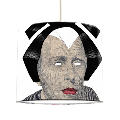 Haney 29cm H Paper Drum Pendant Shade ( Screw On )