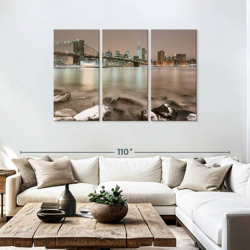 Sebbie Winter Brooklyn Bridge, 48" H x 74" W