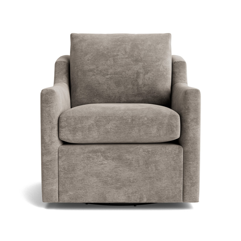 Gigi No Skirt Full Swivel Chair, Vintage Chenille - Mink