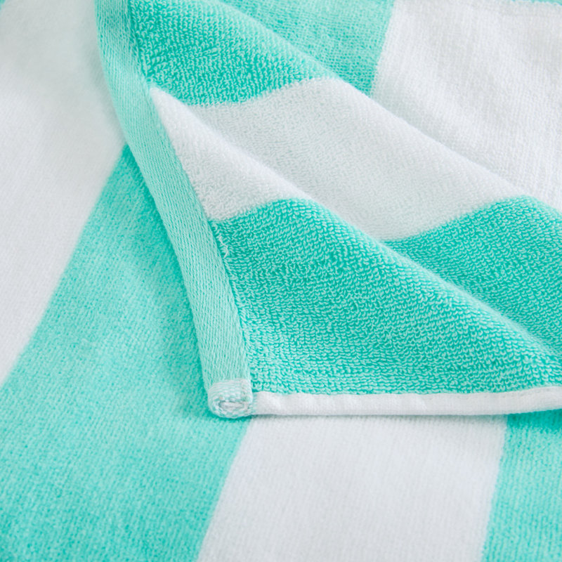 Serviette de plage 100 % coton, Vert mer