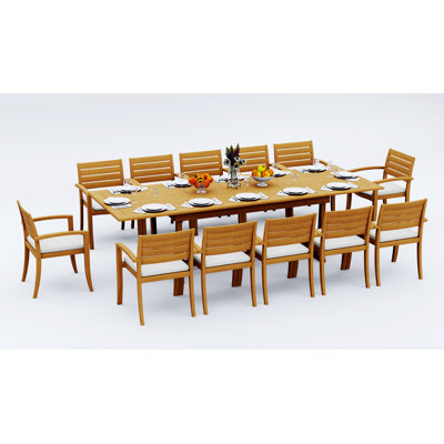 Ensemble de table d'extérieur rectangulaire L 82 po Alvarado