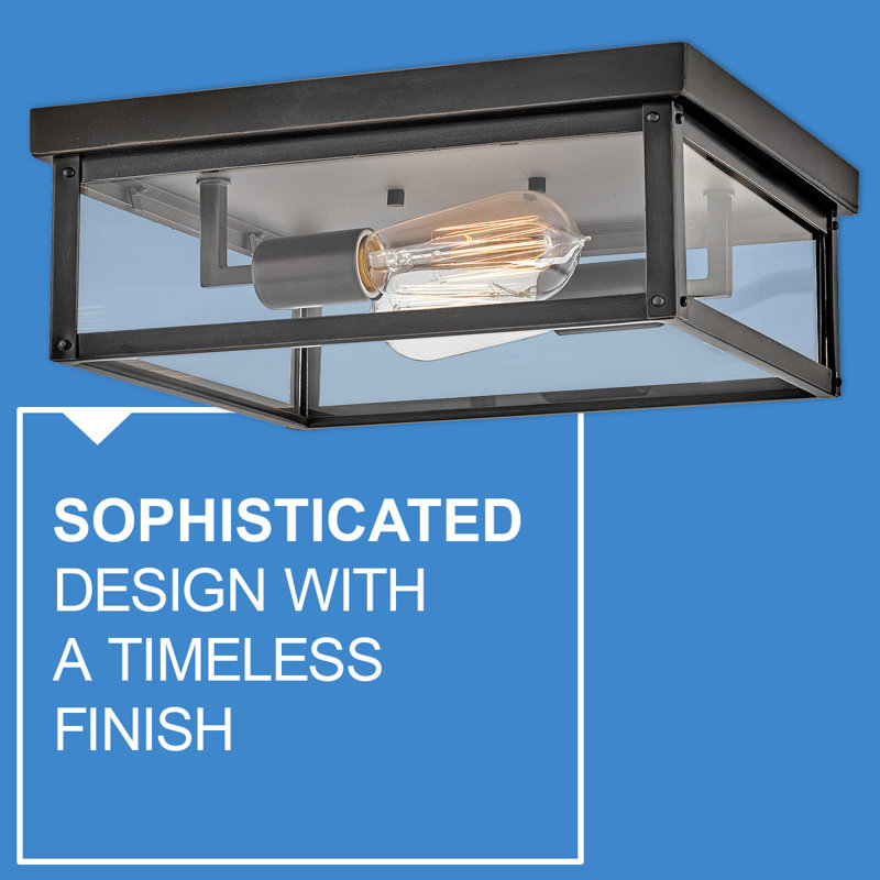 Beckham 2 - Bulb Outdoor Flush Mount, Black