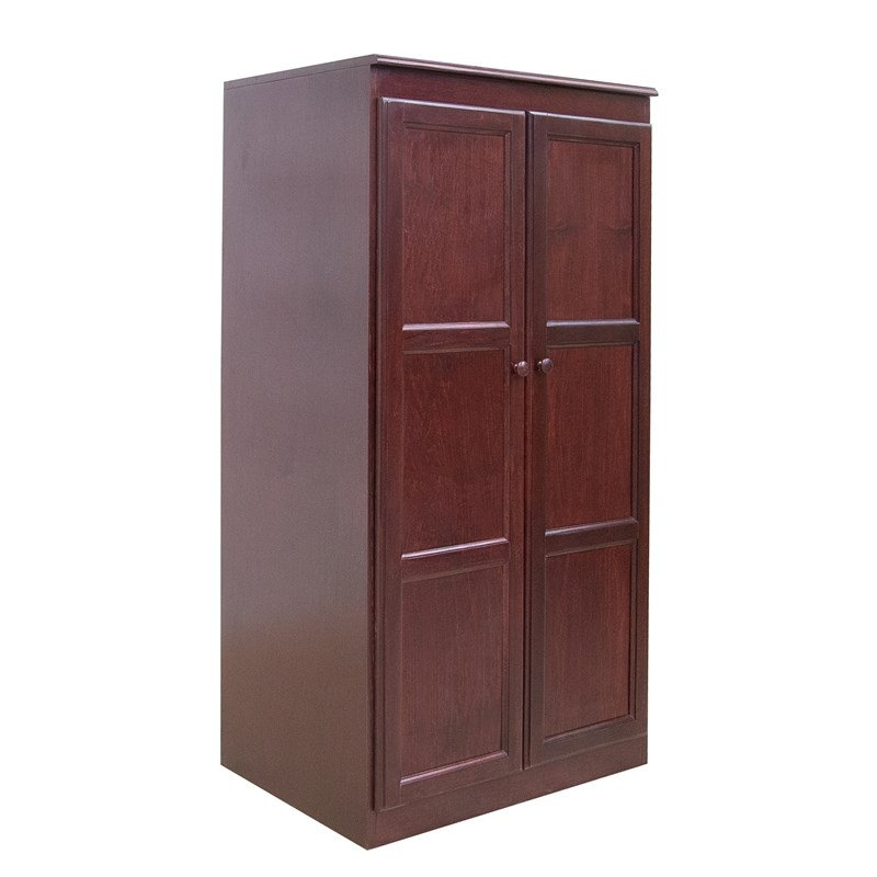 Armoire-penderie de 5 pi de hauteur H 60 po x l 30 po cerise, H 60 po x l 30 po x P 22 po, Cerisier