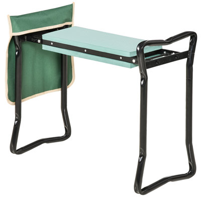 Garden Bench, Foldable With Side Tool Pouch For Gardening Activities Folding Seat By - Comfortable & Included by 17 Stories