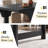 71"W Rectangular Dining Table for 6 with Curved Trestle Supports, Modern Kitchen Table