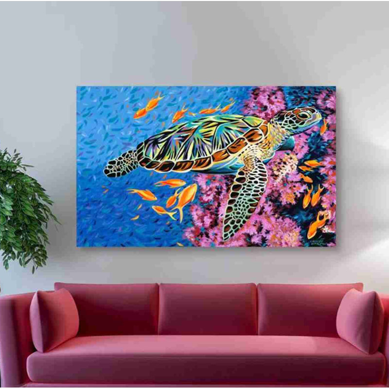 "Croisière le long II" par - impression sur toile tendue