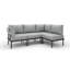Ensemble de patio en métal pour 4 personnes, ensemble de mobilier d'extérieur avec coussins en oléfine de 6 po-106948555