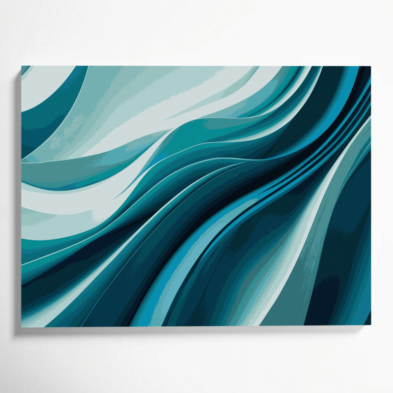 Gradient Abstract 49 Green Canvas Wall Art