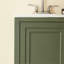 Meuble-lavabo sur pied vert simple entièrement assemblé de 18 po avec plateau en céramique à 3 trous-131580692-131580694