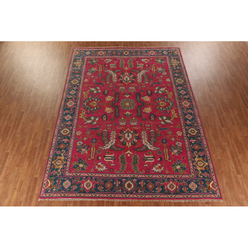 Tapis oriental traditionnel All-Over rose 10 x 14 po