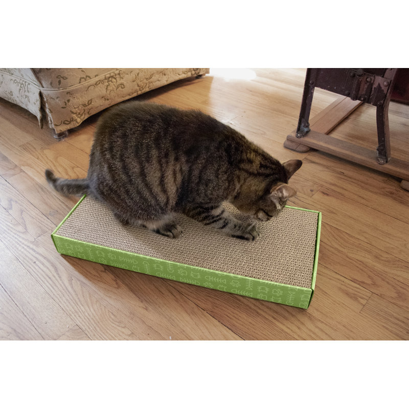Scratching Post, 1.95" H x 19.69" W x 7.87" D, Green