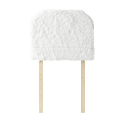 Mo' Unruly Plush College Headboard With Legs - White