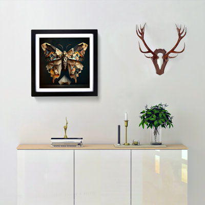 Moth Cubism - Framed Print