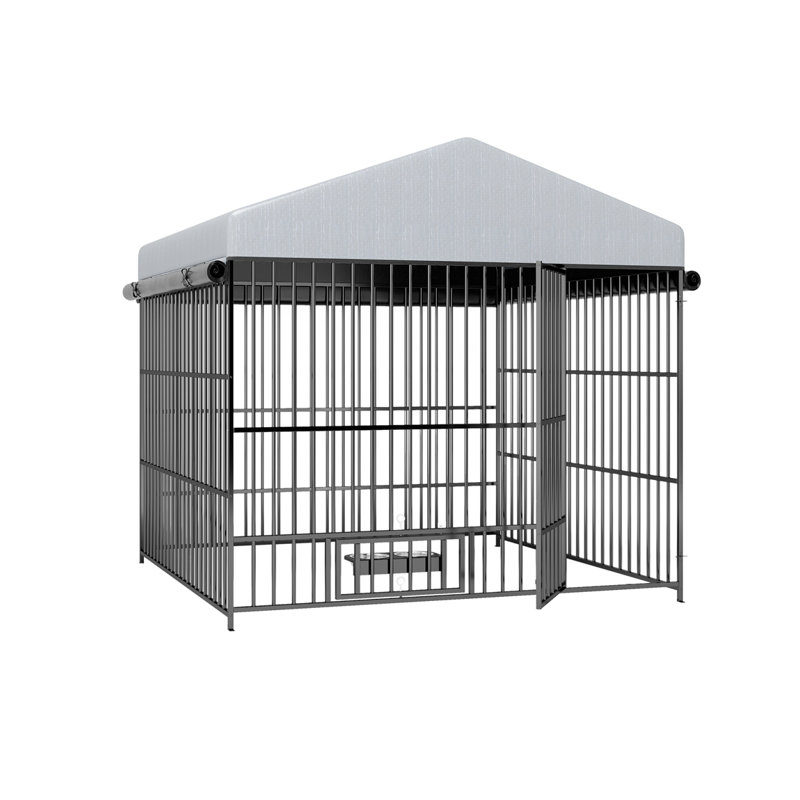 Grand chenil extérieur chenil extérieur, H 76,47 po x l 78,79 po x P 78,79 po