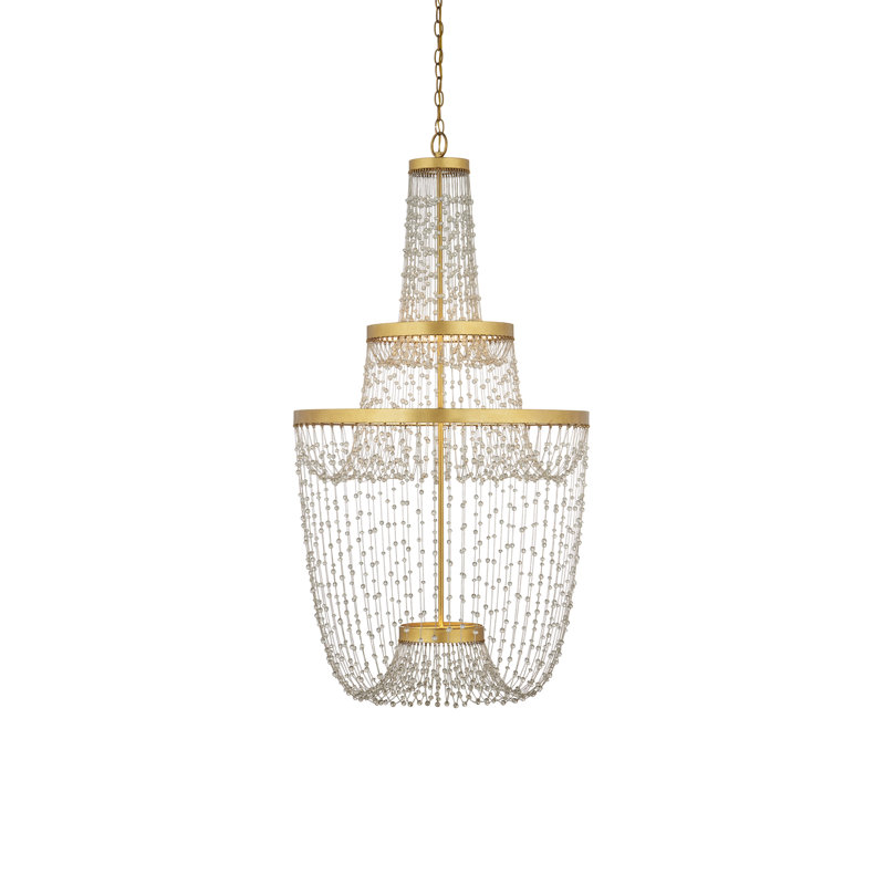 Mademoiselle 3 - Light Wrought Iron LED Chandelier