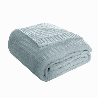 Soft Plush Lightweight Reversible Chenille Throw Blanket