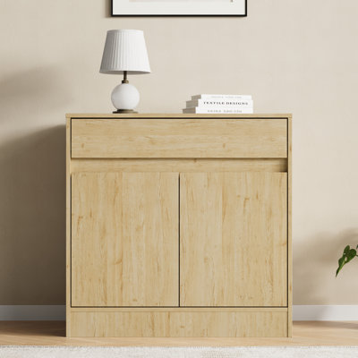 Buffet Cabinet With 2 Doors And Drawer, Coffee Bar Cabinet With Adjustable Shelf, Modern Kitchen Buffet Sideboard For Living Room, Kitchen