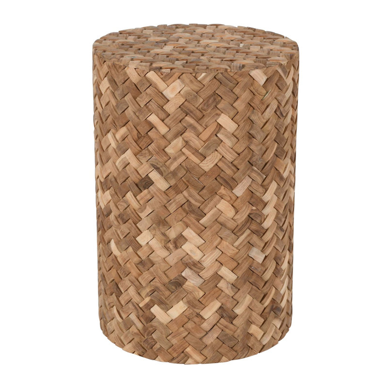 Table d'appoint ronde Natural Weave, H 18 po x l 12 po x P 12 po