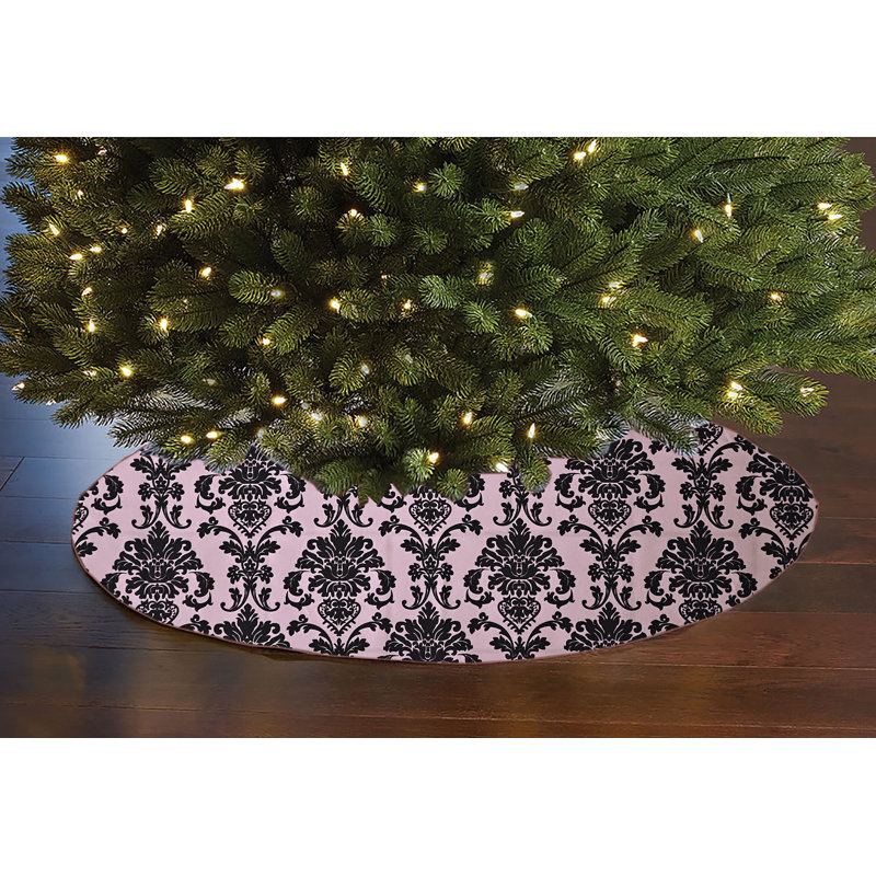 Jupe d'arbre de Noël 58 po Popeline, Rose pastel