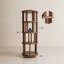 360° Rotating Solid Wood Bookshelf, Equipped with Brake Wheels, Allowing for Flexible Adjustment-1752471740-1752471737